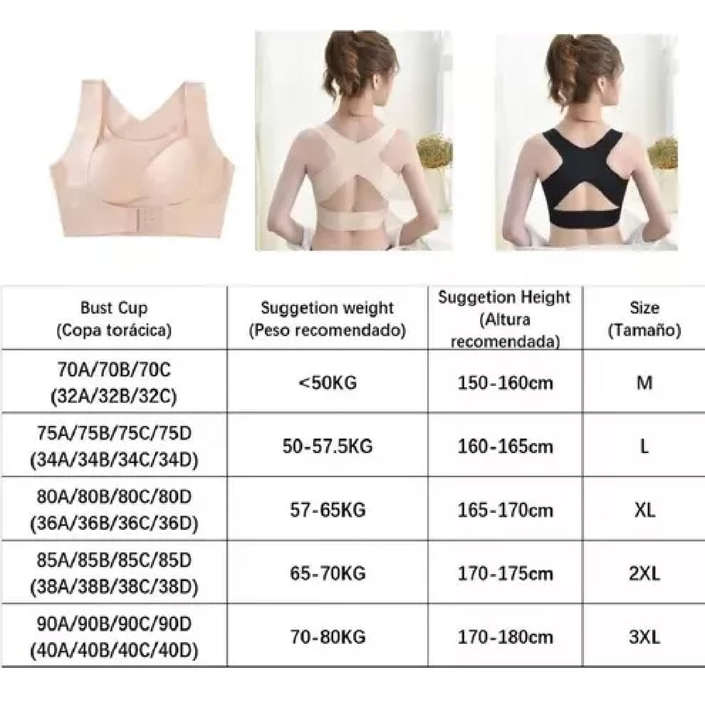 Brasier Corrector de espalda