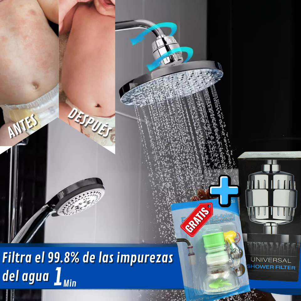 DropFilter™– Filtro de Ducha + Filtro de Grifo GRATIS.