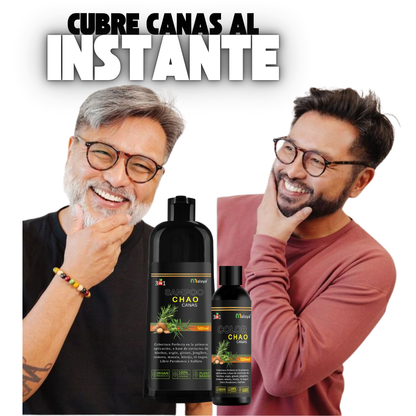 CHAO CANAS® KIT 3 en 1 | Tratamiento Anticanas para Cabello y Barba