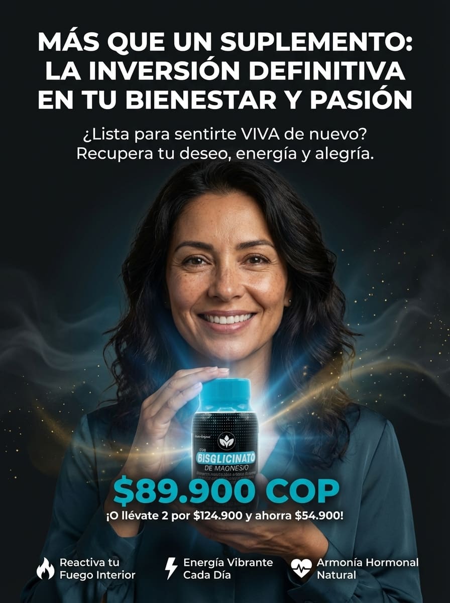 Recupera tu chispa y vuelve a sentirte viva! Bisglicinato Magnesio