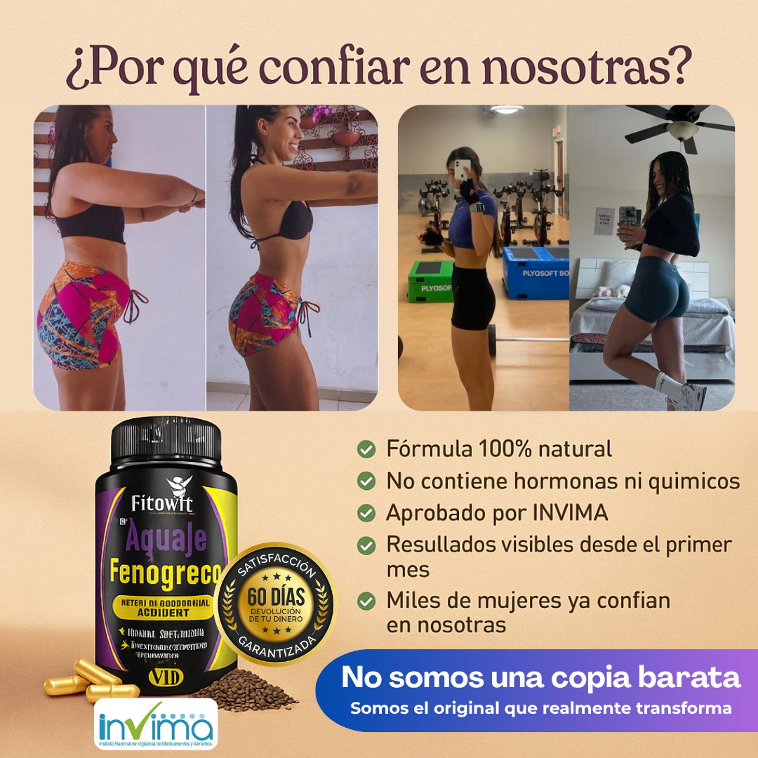 Consigue Curvas de manera Natural con Aguaje + Fenogreco